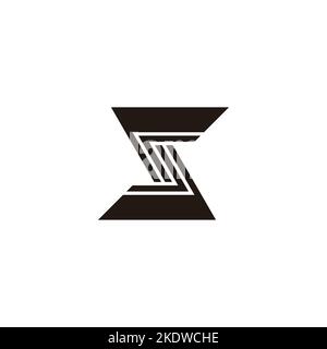 letter z stripes linked arrow logo vector Stock Vector