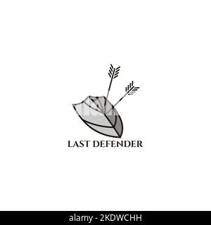 shield and stuck arrows war symbol vector Stock Vector