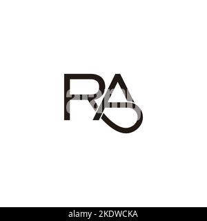 letter ra loop line simple logo vector Stock Vector