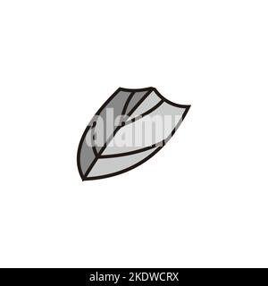 outline shield shadow 3d flat symbol vector Stock Vector