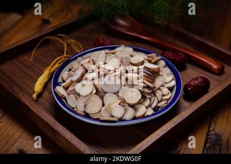 Traditional Chinese medicine radix paeoniae alba Stock Photo