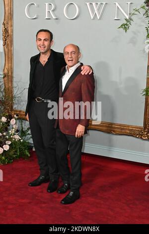 London, UK - 8th November 2022 Khalid Abdalla and Salim Daw at Netflix World Premiere for The Crown Season 5 at Theatre Royal, Drury Lane, London    Credit: Nils Jorgensen/Alamy Live News Stock Photo