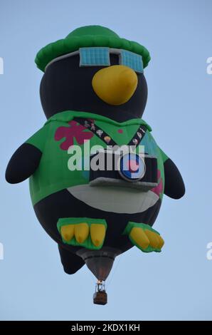 Special Shape Hot Air Balloons are very popular with the crowd at the Annual Albuquerque International Balloon Fiesta Stock Photo