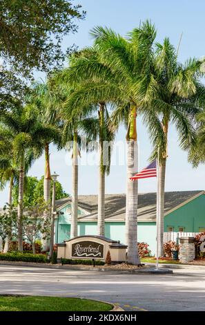 Sunrise, FL, USA - November 8, 2022: Photo of Riverbend residential neighborhood in Sunrise Florida USA Stock Photo