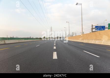 endless road no people no cars. Copy Space Concept. High quality photo Stock Photo