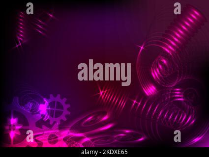 Christmas festival futuristic technology mechanical hardware machine engineering system pattern wallpaper design vector illustration Stock Vector