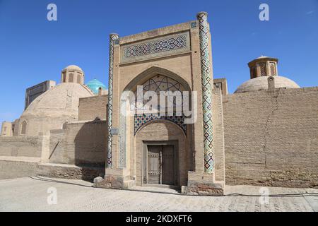 Amir Olimjon Madrasa, Poi Kalyon Square, Historic Centre, Bukhara, Bukhara Province, Uzbekistan, Central Asia Stock Photo