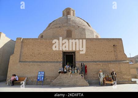 Amir Olimjon Madrasa, Poi Kalyon Square, Historic Centre, Bukhara, Bukhara Province, Uzbekistan, Central Asia Stock Photo