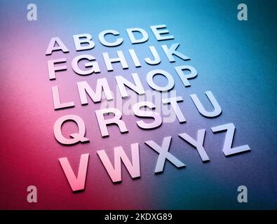Alphabet made with solid letters. Education background symbol. Alphabet ...