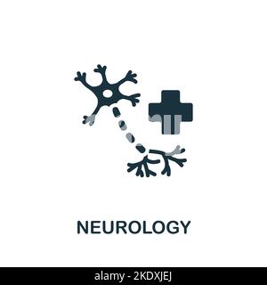 Neurology icon. Monochrome simple Healthcare icon for templates, web design and infographics Stock Vector