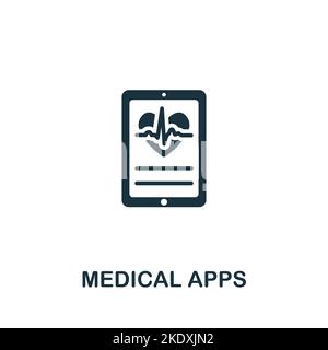 Medical Apps icon. Monochrome simple Healthcare icon for templates, web ...