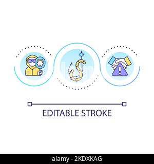 Traps for victim loop concept icon Stock Vector