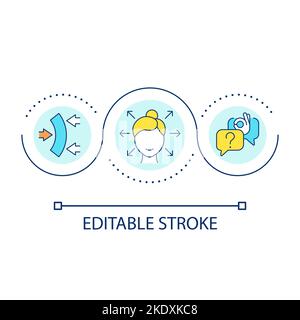Flexibility and efficiency of use loop concept icon Stock Vector