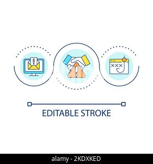 Hacking tricks loop concept icon Stock Vector