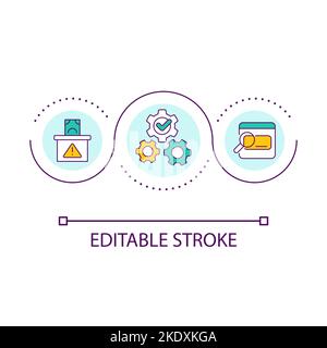 Optimize spam filters loop concept icon Stock Vector