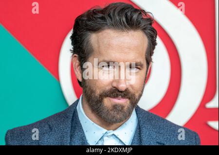 New York, United States. 07th Nov, 2022. NEW YORK, NEW YORK - NOVEMBER 07: Ryan Reynolds attends Apple Original Film's 'Spirited' New York Premiereat Alice Tully Hall, Lincoln Center on November 07, 2022 in New York City. Credit: SOPA Images Limited/Alamy Live News Stock Photo