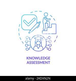 Knowledge assessment blue gradient concept icon Stock Vector