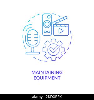 Equipment maintenance blue gradient concept icon Stock Vector