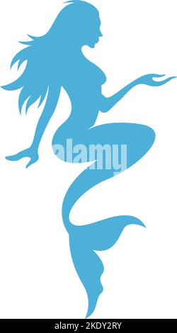 Mermaid logo icon design illustration vector Stock Vector