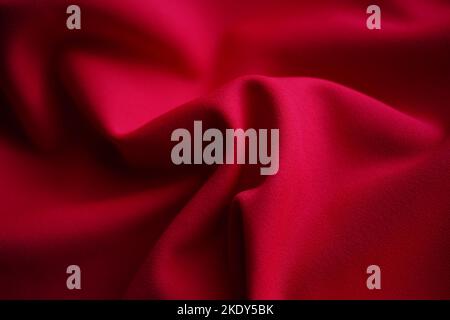 Closeup red jersey, soft fabric background. Stock Photo