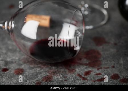 Spilled Red wine Stock Photo