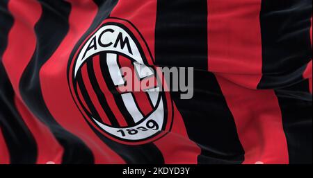 Milan, Italy, July 2022: The flag of Inter Football Club waving in the  wind. Inter is a professional football club based in Milan, Italy Stock  Photo - Alamy