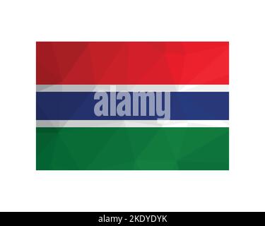 GAMBIA Flag vector illustration, official color, National flag, symbol ...