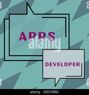 Conceptual display Apps Developer, Business idea Graphic artist Software Programmer and Analyst Experts Stock Photo