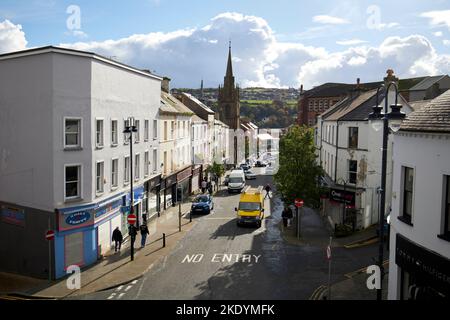 looking down carlisle road from derrys walls derry londonderry northern ireland uk Stock Photo