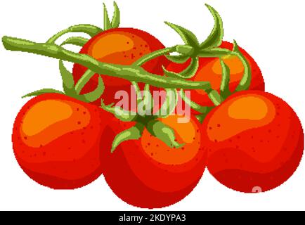 cherry tomatoes cartoon vector illustration Stock Vector
