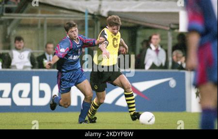 UEFA Champions League 1995/96 . Tiberiu Csik, Steaua Bucharest Stock  Photo - Alamy