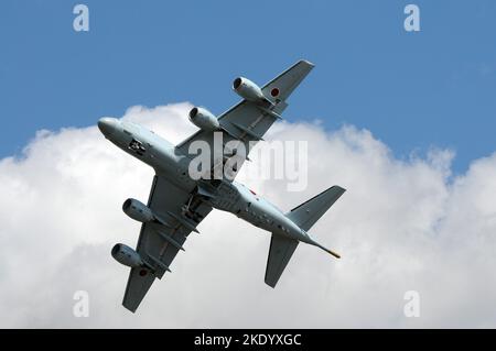 Japanese Maritime Self Defence Force Kawasaki P-1 at RIAT, 2015. Stock Photo