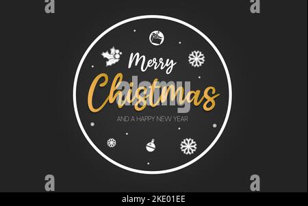 merry christmas new year background vector Stock Vector