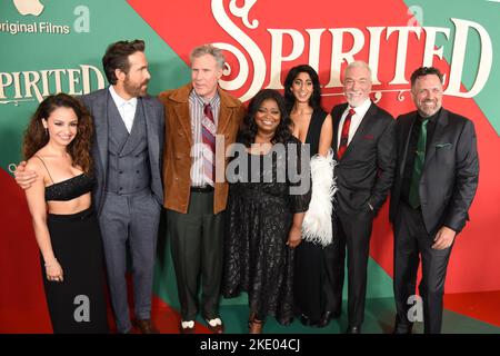 07 November 2022 - New York, New York - The Cast at the Apple Original Film â€œSPIRITEDâ€ at Alice Tully Hall in Lincoln Center. (Credit Image: © Ylmj/AdMedia via ZUMA Press Wire) Stock Photo