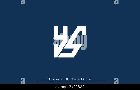 Alphabet letters Initials Monogram logo YS , SY Stock Vector