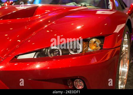 Detroit, Michigan - The Falcon F7, made by Falcon Motorsports, in a display of luxury cars during the North American International Auto Show. The F7 h Stock Photo