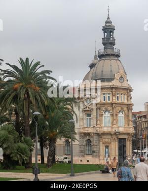 Andalucia in Spain: the Ayuntamiento (townhall) building in the city of Cartagena. Stock Photo