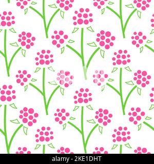 White seamless pattern with pink raspberries. Perfect for jam packaging, prints. Stock Vector