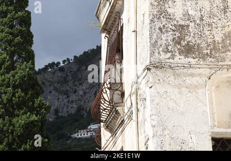 Window of an old house in Amalfi, Italy Stock Photo