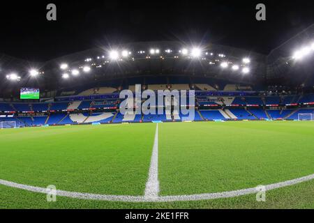 Manchester, UK. 09th Nov, 2022. Interior view of the Etihad Stadium ahead of the Carabao Cup Third Round match Manchester City vs Chelsea at Etihad Stadium, Manchester, United Kingdom, 9th November 2022 (Photo by Conor Molloy/News Images) in Manchester, United Kingdom on 11/9/2022. (Photo by Conor Molloy/News Images/Sipa USA) Credit: Sipa USA/Alamy Live News Stock Photo