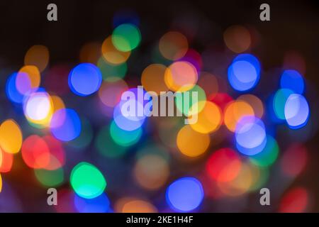 Bokeh lights background. Abstract multicolored light.Christmas concept. Stock Photo