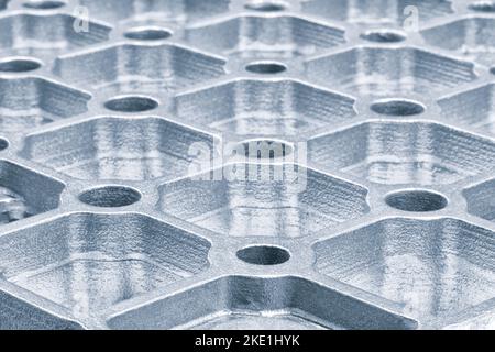 metal texture. blank for designers. round lattice Stock Photo