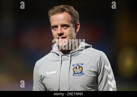 9th November 2022; Tannadice Park, Dundee, Scotland: Scottish Premier League football, Dundee United versus Kilmarnock; Rory McKenzie of Kilmarnock inspects the pitch before the match Stock Photo