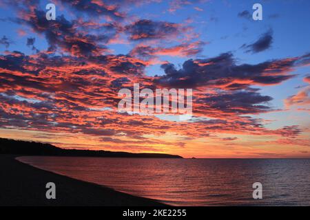 Slapton Ley Sunrise Stock Photo