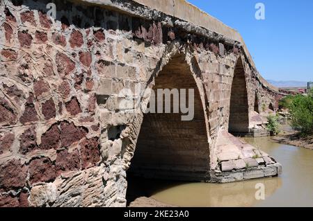 Historical Sekili Bridge - Yozgat - TURKEY Stock Photo