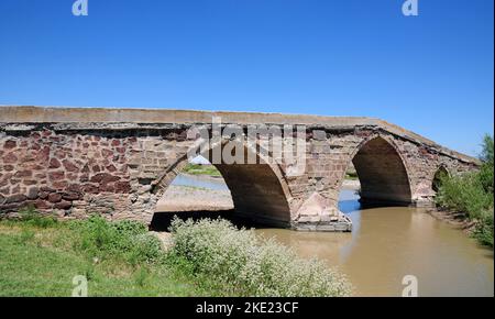 Historical Sekili Bridge - Yozgat - TURKEY Stock Photo