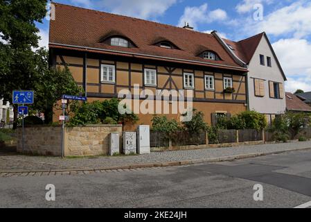 A period half timbered house in the Loschwitz district of Dresden, Germany Stock Photo