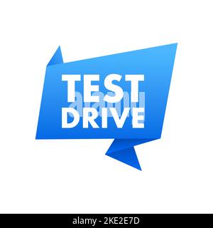 Test Drive label. banner icon. Vector stock illustration. Stock Vector