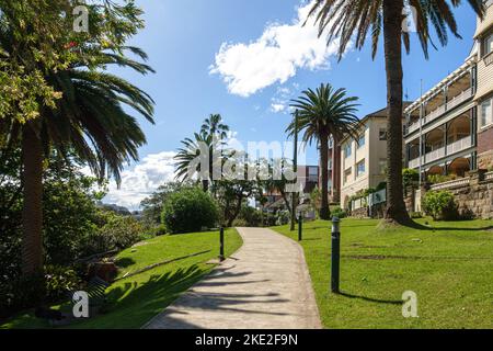 The path on the western side of the Cremorne Point Foreshore Walk in Sydney, Australia Stock Photo