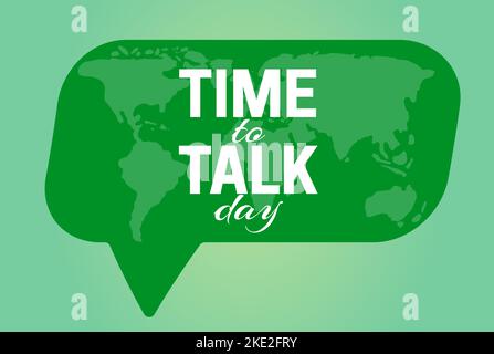 Time To Talk Day Background Illustration Design Stock Vector